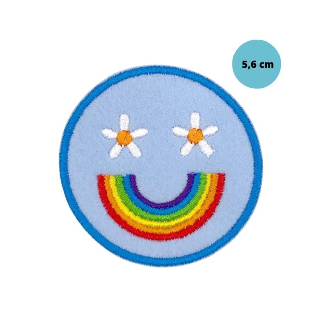 Patch thermocollant smiley drapeau gay 5.6 cm