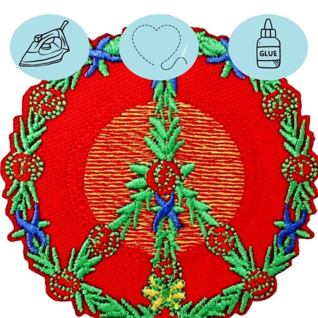 Customisation avec écusson Peace sur sac ou veste