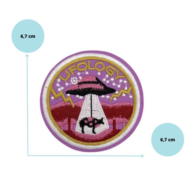 Écusson rond 6,7 cm pour veste, casquette, sac ou sweat.