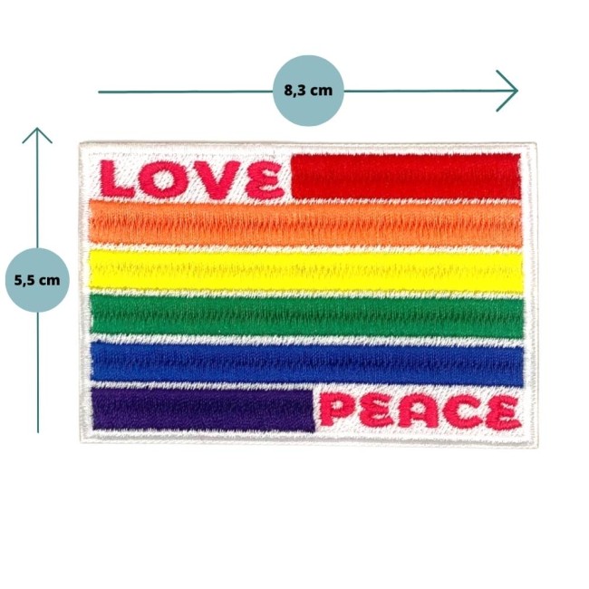 Patch LGBTQ+ message d’amour et de paix