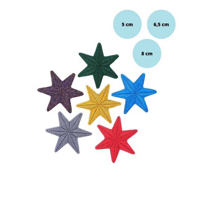 Patch étoile métallisé 3 tailles disponibles