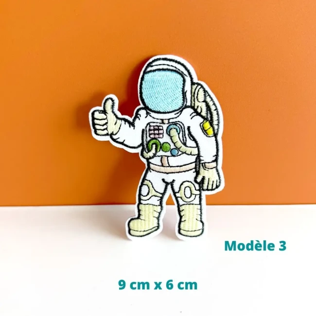 astronaute brodé, 9 x 6 cm Patch espace thermocollant