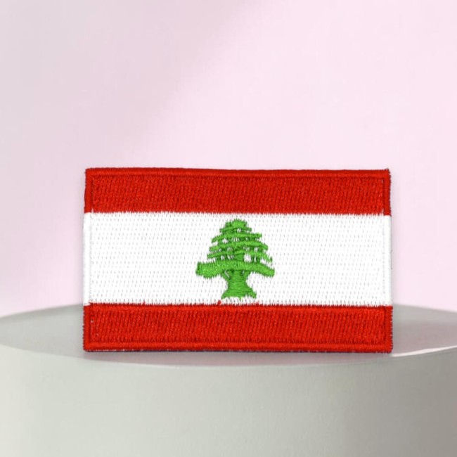 Patch brodé drapeau du Liban 6,2 cm