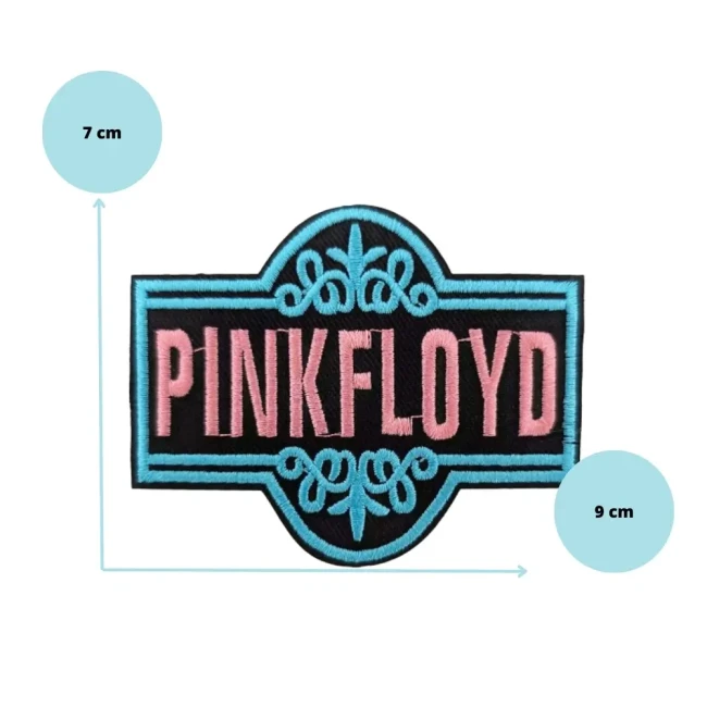 Patch Pink Floyd thermocollant 9 cm Dimensions du patch Pink Floyd brodé : 9 x 7 cm