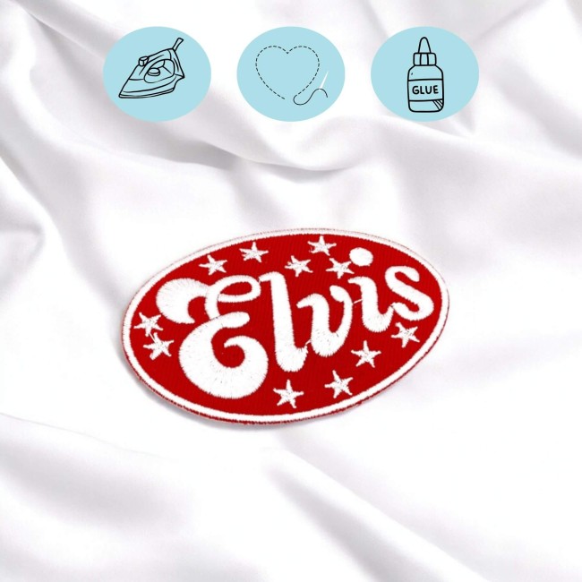 Elvis brodé à coudre ou à thermocoller