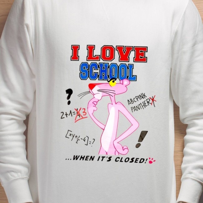 Motif panthère rose, transfert sur un hoodie Transfert vêtements panthère rose