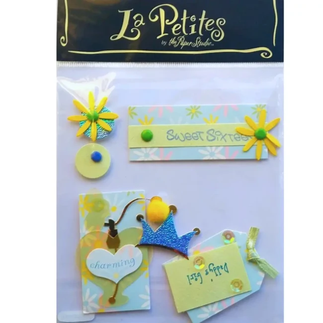 Autocollant 3D La Petites, scrapbooking, carterie créative STICKERS 3D 16ème anniversaire