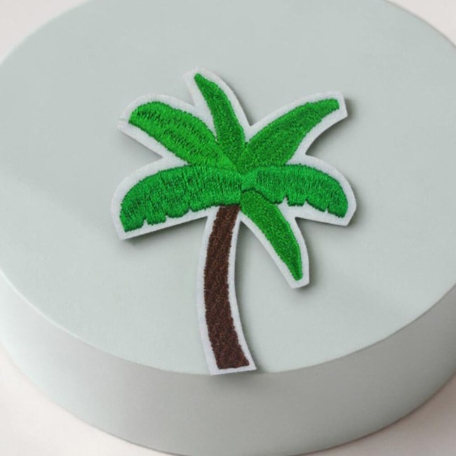 Patch brodé palmier, écusson thermocollant
