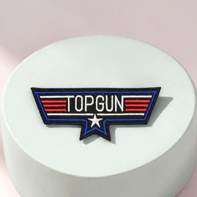 Patch brodé Top Gun thermocollant style aviateur