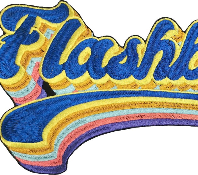 Détail broderie patch Flashback rétro