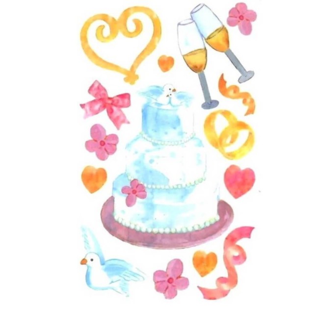 Stickers vintage sur le thème du mariage pour décorer vos albums, cartes, agenda, cahier Autocollants mariage en vélin Sandylion