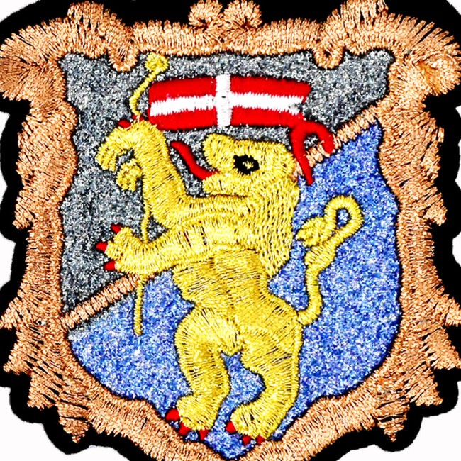 Patch lion avec détails rouges et blancs