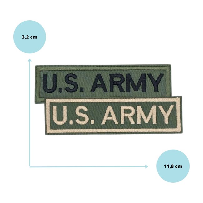 Écusson brodé US ARMY 2 couleurs au choix