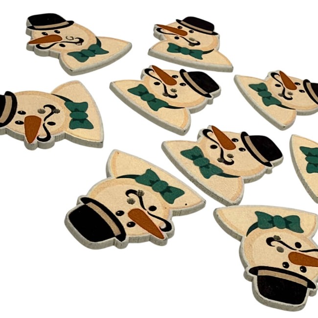 boutons bonhomme de neige - Noël, 3,5 cm