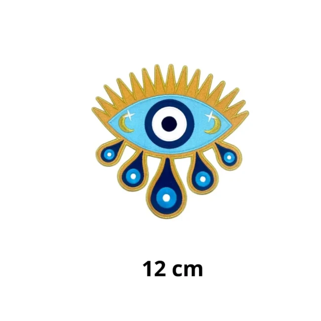Patch brodé thermocollant à l'unité Patch brodé oeil 12 cm