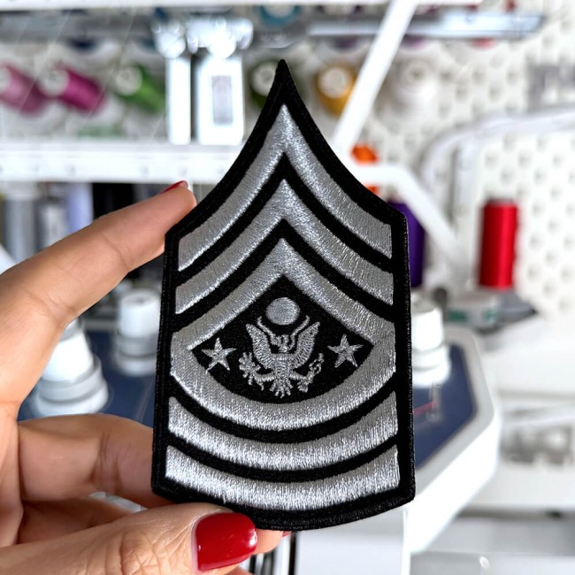 écusson brodé armée de terre américaine avec chevrons et aigle