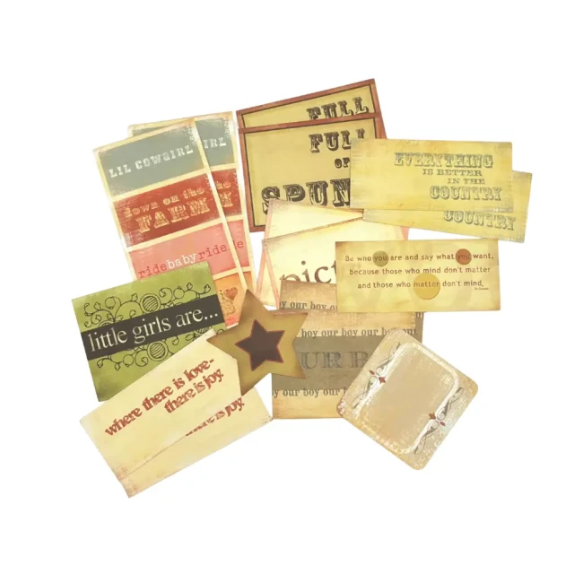 Pack de découpes rétro My MInd's eye scrapbooking cowgirl