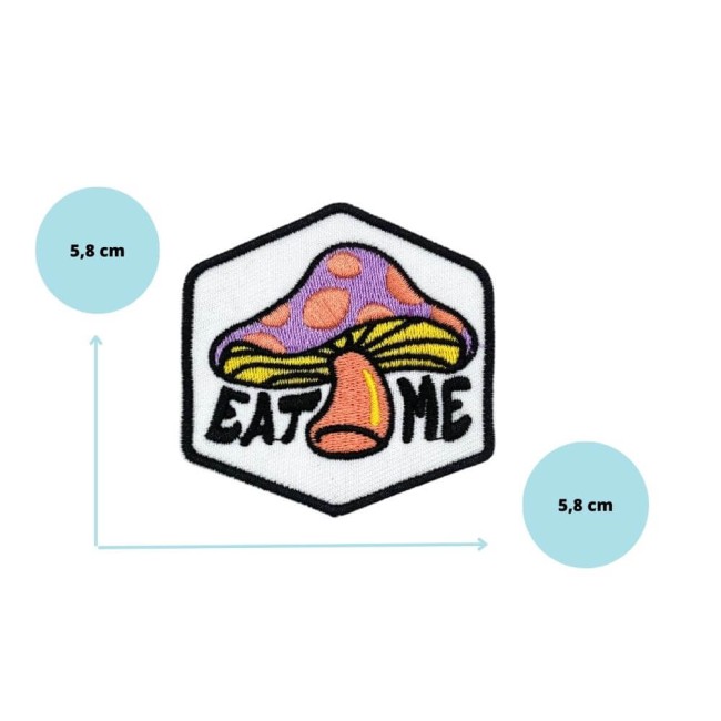 Patch brodé à message pour customisation textile patch thermocollant pour veste en jean ou casquette