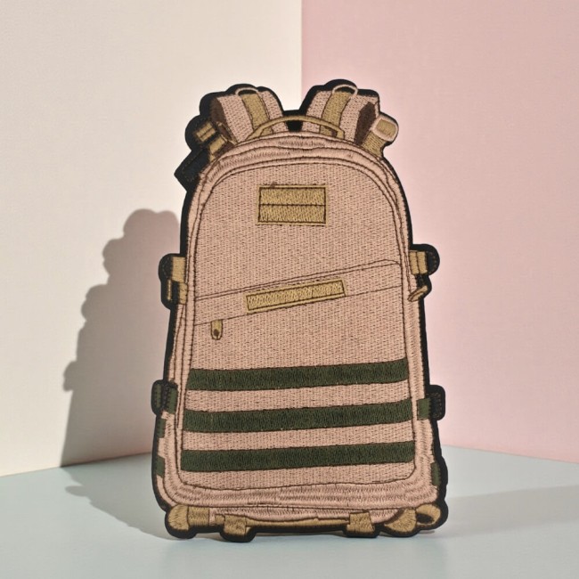 Grand patch brodé thermocollant Sac à dos, 23 cm