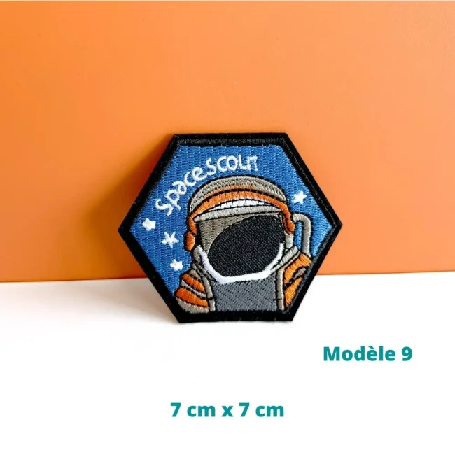 Space Scout brodé, 7 x 7 cm Patch espace thermocollant