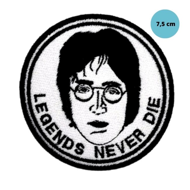 Vue du patch rond 7,5 cm Legends Never Die