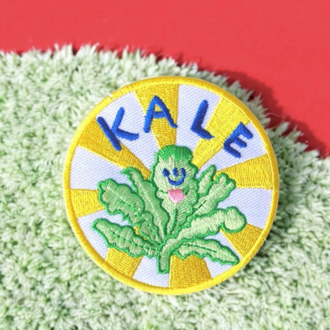 Patch kale thermocollant brodé de 8 cm