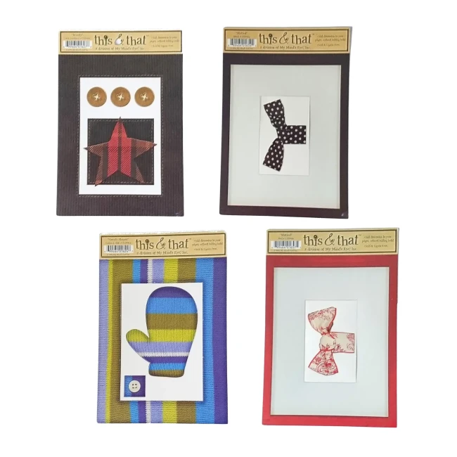 frame et die-cuts étoile, rubans, moufle ensembles de cadres et d'embellissements en papier découpé