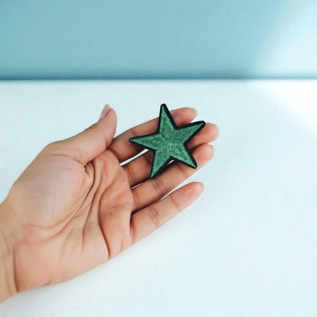 Écusson thermocollant étoile glitter