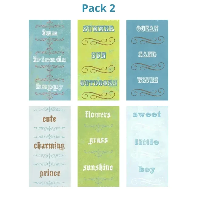 Pack d'embellisements cardstock vintage pour vos projets de scrapbooking ou carterie créative Embellissements découpes My MInd's eye - pack 2 6 cartes