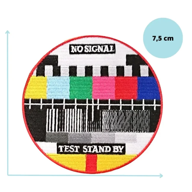 Dimensions patch mire TV Ecusson thermocollant mire 7.5 cm