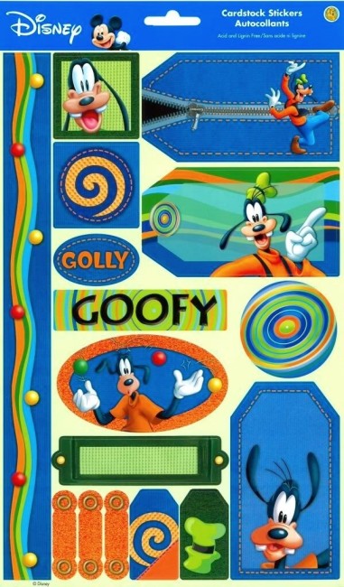 Autocollants Disney Mickey Goofy, Sandylion 30 x 20 cm scrapbooking carterie créative home déco Stickers Disney Mickey Goofy, Sandylion