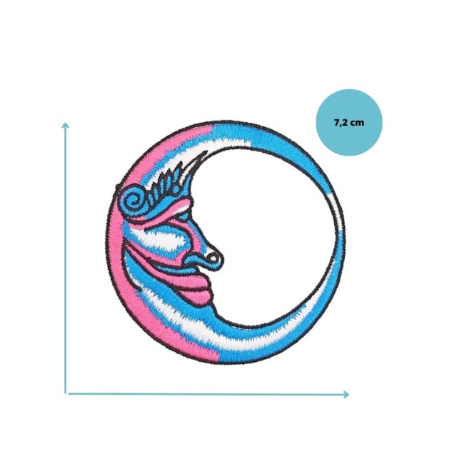 Motif thermocollant croissant de lune