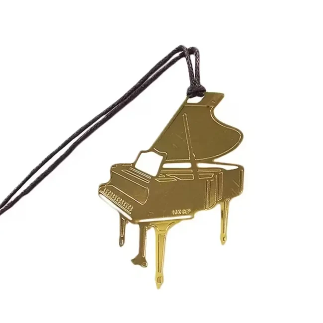 Piano à queue doré – marque-page original