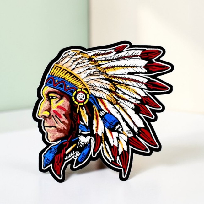 Ecusson thermocolllant indien d'Amérique Patch brodé Oeko-Tex inspiration native