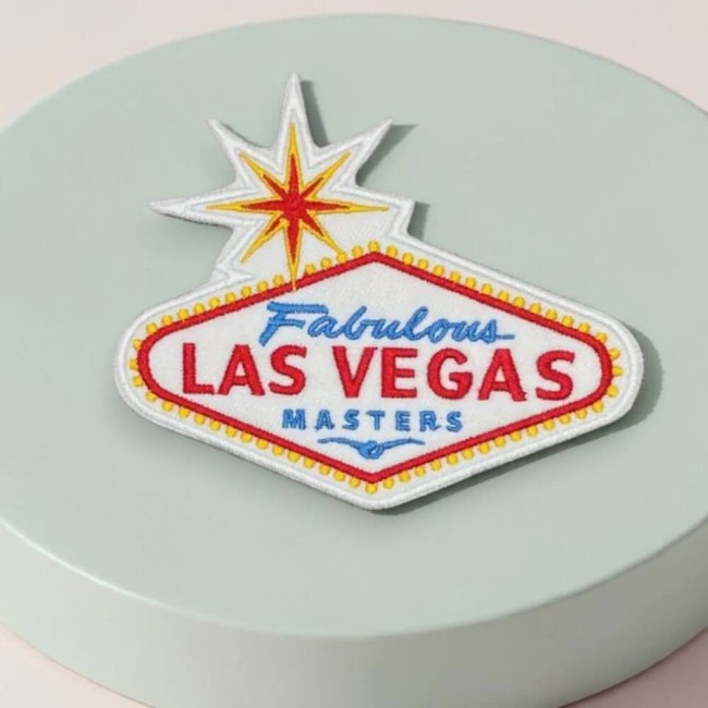 Patch brodé Fabulous Las Vegas rouge et jaune
