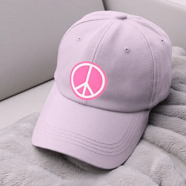 Patch brodé pour customiser une casquette Ecusson rétro peace & love – style 70s