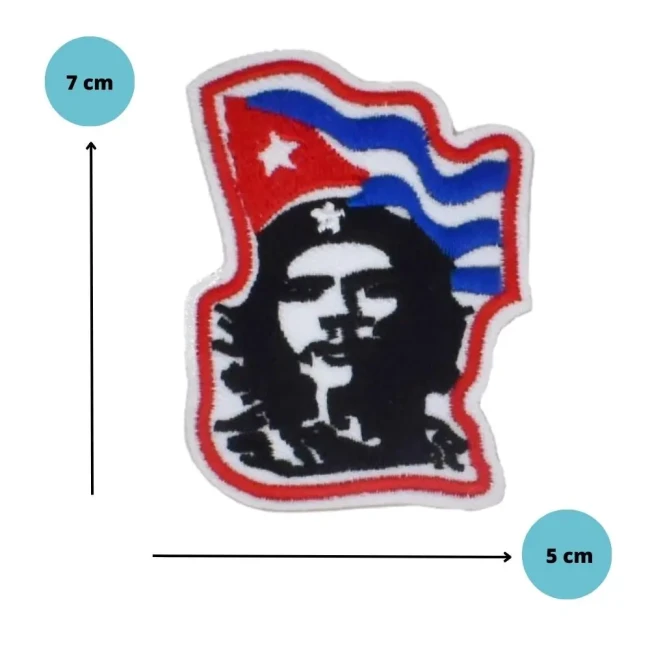Patch Che Guevara thermocollant 7 x 5 cm Dimensions du patch Che Guevara 7 x 5 cm