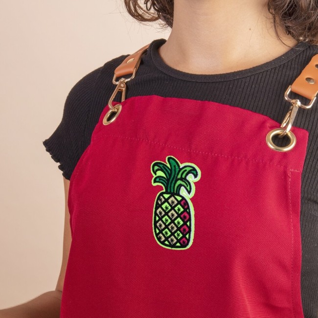 Écusson ananas thermocollant 8,5 cm