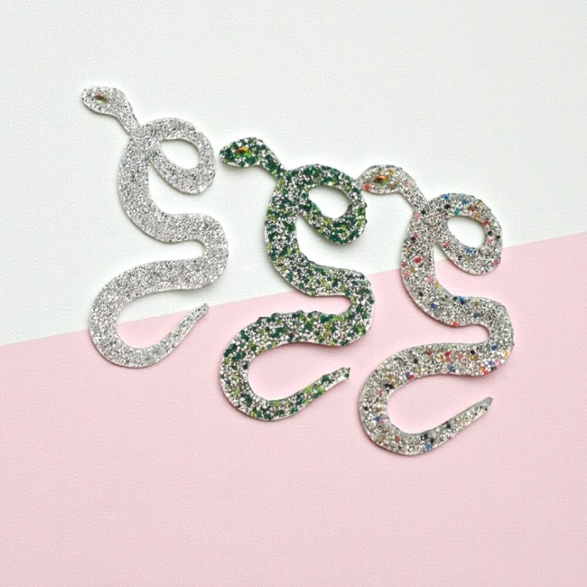 Patchs serpents en strass