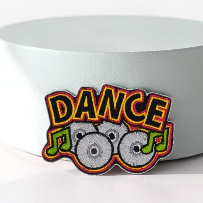 Patch brodé thermocollant pour fans de disques vinyles