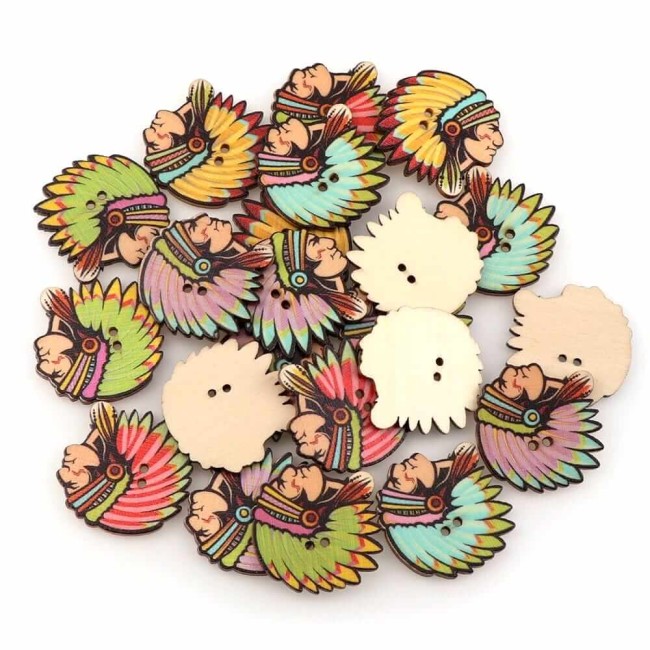 Patck de 20 ou 40 boutons indiens