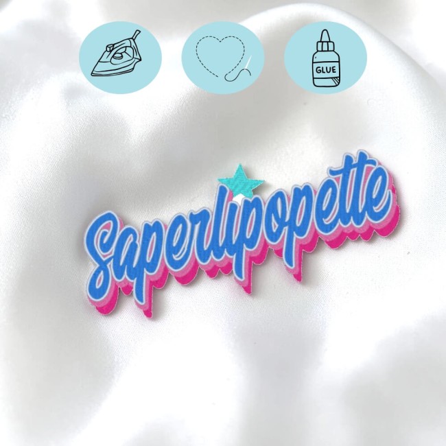 Ecusson saperlipopette en 2 tailles