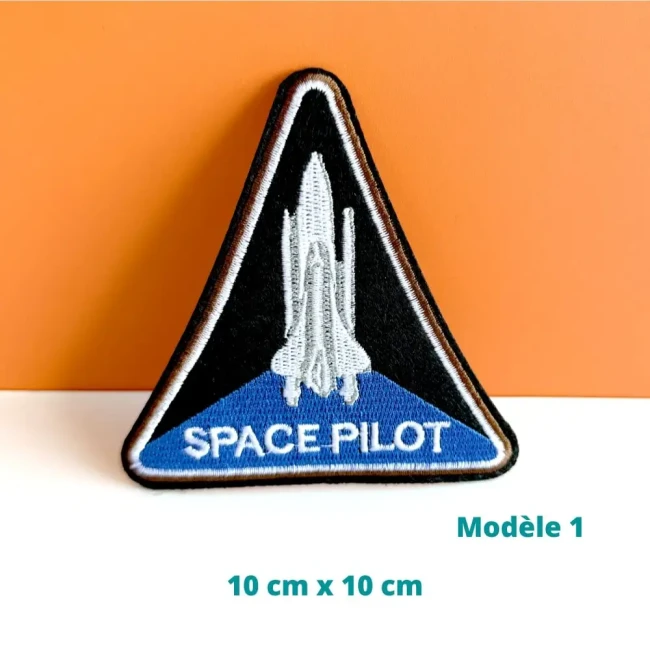 Space Pilot, 10 x 10 cm Patch espace thermocollant