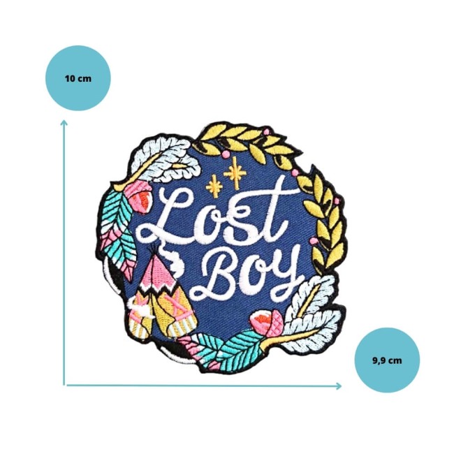 Écusson Lost Boy brodé floral