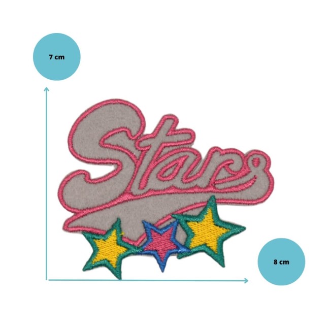 Patch Stars brodé 8 x 7 cm