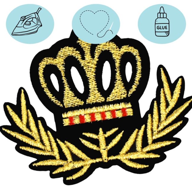 Ecusson couronne à coudre ou à coller