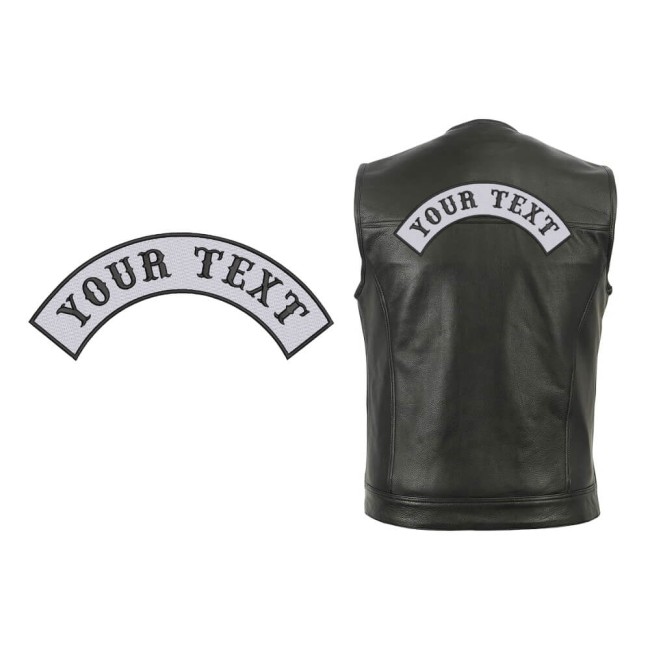 Bannière haute rocker personnalisée brodée pour le dos d’un gilet biker ou d’une veste moto