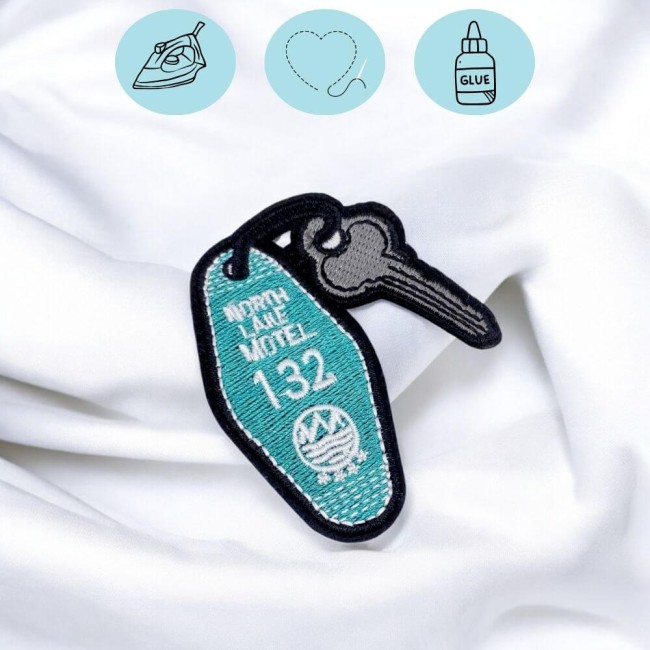 Patch brodé porte-clé rétro pour accessoire personnalisé