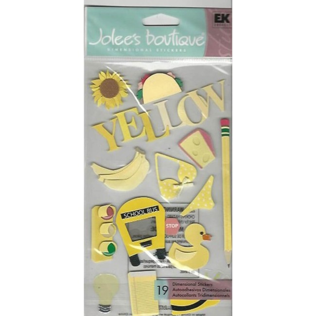 Stickers 3D goodies jaunes Jolee's boutique 