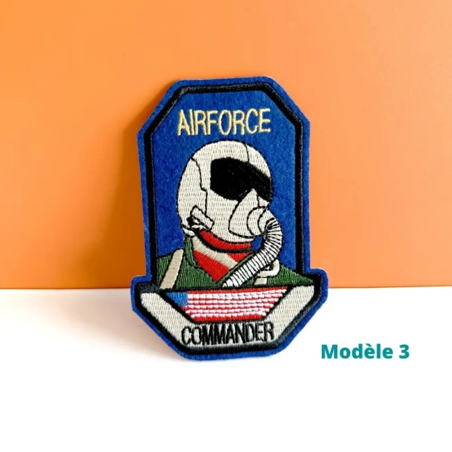Commander brodé, 10,4 x 7,3 cm Patch espace thermocollant